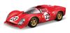 BBurago - Dirke, Ferrari 330 P4 Daytona (1967), rdeča, 1:24