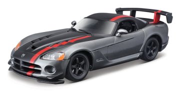BBurago - Avtomobili HOBBY, Dodge Viper SRT 10 ACR, kovinsko sivo-mat črna, 1:24