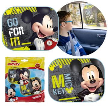 Disney DISNEY Mickey Mouse Sončniki za avtomobilska stekla, prevleke s priseski, komplet 2 kosov