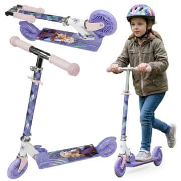 Disney DISNEY Ledeno kraljestvo Dvokolesni skuter z zavoro, do 50 kg, zložljiv, nastavljiv za otroke 6+