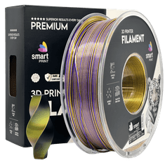 Smart Print 5x Silk PLA Trojna Barva črna zlata vijolična filament 1.75mm - Smart Print Sijajni Filament za 3D Tisk (1kg Kolut)