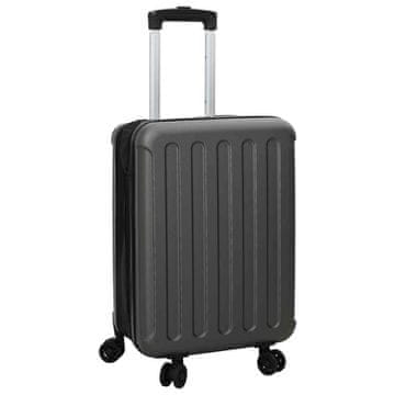 Vidaxl Kovček s ključavnico Temno siva 34 x 23 x 55.5 cm ABS plastika