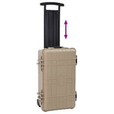 Vidaxl Trda prtljaga Peščena 56 x 35 x 23 cm Polipropilen in ABS