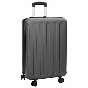Vidaxl Kovček s ključavnico Temno siva 43 x 27 x 66 cm ABS plastika