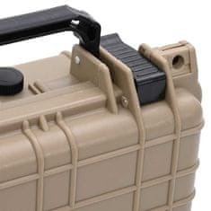 Vidaxl Trda potovalka Peščena 27 x 24,5 x 12,5 cm Polipropilen in ABS