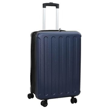 Vidaxl Kovček s ključavnico Temno modra 43 x 27 x 66 cm ABS plastika
