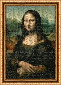 Trefl Sestavljanka ArtFrame board: Mona Lisa, Leonardo da Vinci 40x55,5cm 500 kosov v foliji