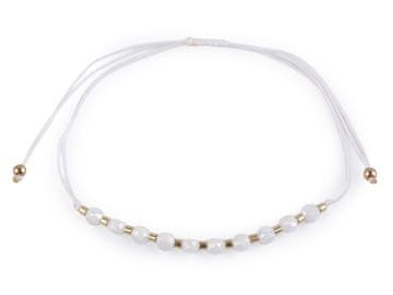 Zapestnica iz brušenih kroglic shamballa z AB učinkom - bela AB