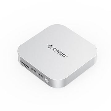 Orico MiniLink 9in1 USB-C HUB adapter / priklopna postaja M.2 SSD, srebrna