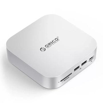 Orico MiniLink 9in1 USB-C HUB adapter / priklopna postaja s HDD/SSD, srebrna