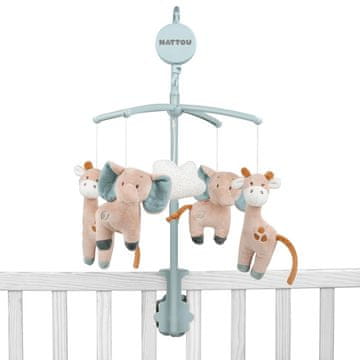 Nattou Glasbeni vrtiljak LA 0+