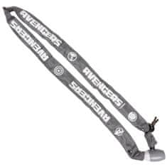 MARVEL COMICS MARVEL Avengers Veriga za kolo, varnostna naprava za kolo, močna pritrditev, ključavnica + 2 ključa 120 cm