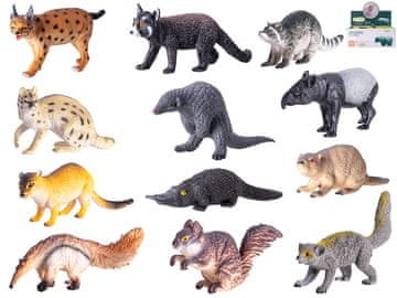 Gozdne živali 13-16 cm - mešanica barv (rakun, lemur, kuna)
