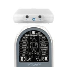 Vitammy STIMULA Elektrostimulator mišic, terapija TENS EMS in masaža 3 v 1 + 4 elektrode