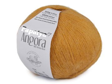 Pletena preja Papatya Angora 100 g - (8740) gorčica