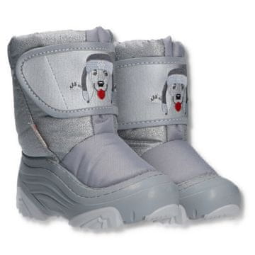 shumee Otroški škornji za sneg DOGGY 2 SILVER NE 28/29