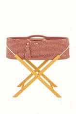 MY SWEET BABY Moses Basket BOHO Handmade with Stand Blush