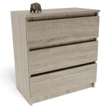 shumee Predalnik P3 EX3 sonoma, 3 predali, 18 mm plošča