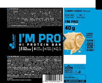 shumee Olimp Sport Nutrition Im Pro Protein Bar 40g okusen piškotek