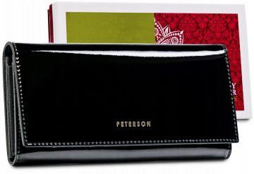 shumee Velika ženska usnjena denarnica z denarnico za kovance na zaponko - Peterson