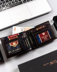 shumee Velika moška usnjena denarnica brez zaponke - Peterson