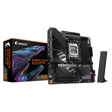Gigabyte B850M AORUS ELITE osnovna plošča, WiFi6E, AM5, mATX, DDR5