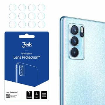 3MK Pokrovček objektiva za Oppo Reno 6 Pro 3MK 4 kosi črne barve