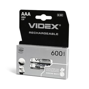 shumee 2 kosa nikelj-metalhidridne baterije Videx komplet 1,2 V 600 mAh HR03