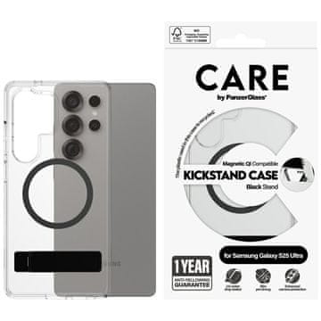 PanzerGlass Ovitek PanzerGlass s stojalo QI za Samsung Galaxy S25 Ultra, prozoren