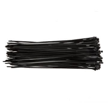 Topex Kabelske vezice 3,6 x 300 mm, 100 kosov, črne