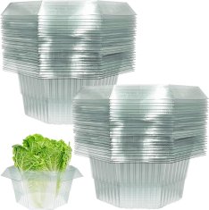 Nikcorp Zaščitni ovratniki proti polžem, komplet 10 kosov, osemkotni vrtni obroči za ekološko zaščito zelenjave in rastlin, zeleni