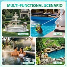 Nikcorp Mreža za čiščenje bazena globoka, dvoslojna najlonska vreča, aluminijast okvir, univerzalna pritrditev, 43,5x26 cm