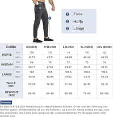 Nikcorp Moške cargo športne hlače za trening, bombažne elastične trenirke z žepi na zadrgo, primerne za tek in prosti čas, črne, velikost M