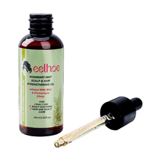 Nikcorp Rožmarinovo olje za rast las in nego kože, komplet 2 x 60 ml s silikonsko masažno napravo za lasišče, proti izpadanju las