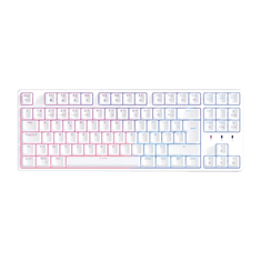 Nikcorp Mehanska igralna tipkovnica TKL, AZERTY razporeditev, Hot-Swap zamenljiva stikala, RGB osvetlitev, žična, bela barva