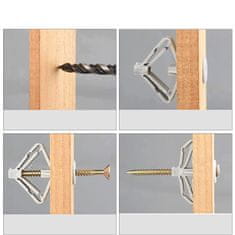 Nikcorp Metuljasti vložki za mavčne plošče z vijaki, 13 x 35 mm, nerjaveče jeklo, komplet 100 kosov, za suhomontažo in votle stene