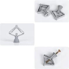 Nikcorp Metuljasti vložki za mavčne plošče z vijaki, 13 x 35 mm, nerjaveče jeklo, komplet 100 kosov, za suhomontažo in votle stene