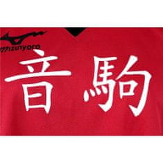 Nikcorp Haikyuu cosplay kostum Nekoma High anime komplet, majica in kratke hlače za odbojko, rdeč, zračen poliester, velikost XL