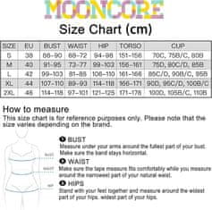 Nikcorp Dvodelne kopalke Mooncore Tankini model V-izrez push-up zavezovanje na vratu Črna, mehki hitro sušeči elastični material, velikost M
