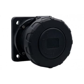 F-ELEKTRO Ravna vtičnica 16A/5P 380V-415V /FE/ IP67 črna F7.0171