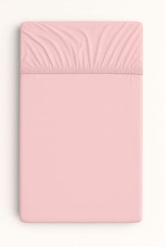 shumee Bombažna rjuha iz jerseyja za otroško posteljico 120x60cm - prašno roza