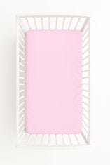 Bombažna rjuha za otroško posteljico 120x60 cm - roza