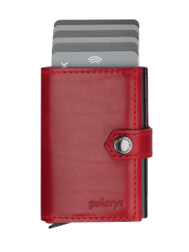 shumee Denarnica HIKER Go iz rastlinsko strojenega usnja, nomadsko rdeča