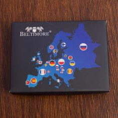 Beltimore Beltimore moška velika navpična usnjena denarnica z zaponko, črna, RFiD premium