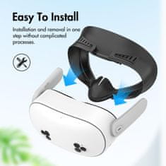 Nikcorp Obrazni vmesnik za Meta Quest 3S, prezračevana VR podloga iz PU usnja in pene, zaščita pred rosenjem in svetlobo, črn