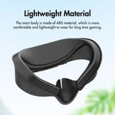 Nikcorp Obrazni vmesnik za Meta Quest 3S, prezračevana VR podloga iz PU usnja in pene, zaščita pred rosenjem in svetlobo, črn