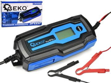 GEKO 6-12V Hitri avtomatski polnilec za akumulatorje LCD 4A 120Ah