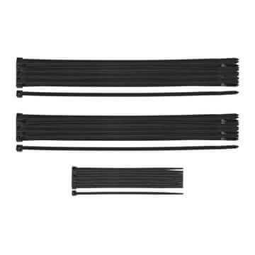 Topex Komplet črnih kabelskih vezic EXTREME, 75 kosov.