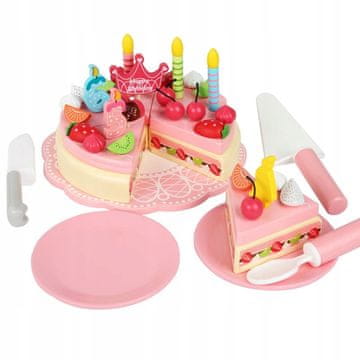 shumee LESENA ROJSTNODNEVNA TORTA ZA REZANJE Z MAGNETI, NOŽEM, KROŽNIKI