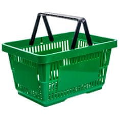 Nakupovalna košara V-22 cm D-30 cm G-43 cm zelena (komplet 10 kosov) N